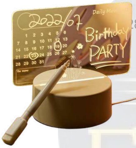 3D Desk Board Lamp for Office Table and Personalized Display, Decorative Lighting Gift for Home Decor, Corporate Gifting, Branding and Stylish Desk Setup